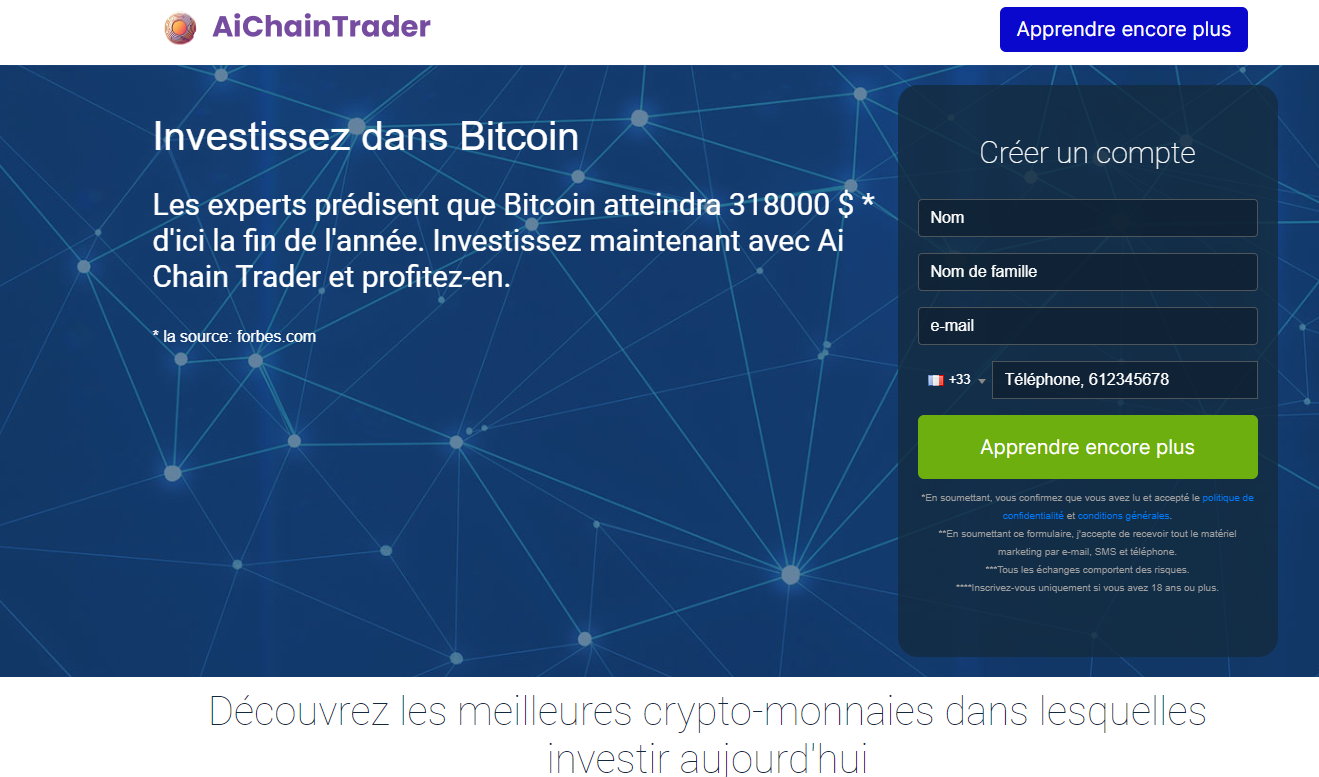 site robot ai chain trader 