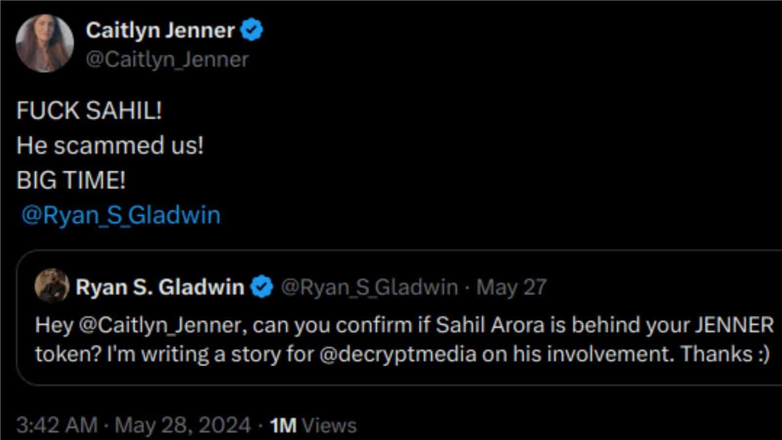 tweet de jenner arnaque sahil