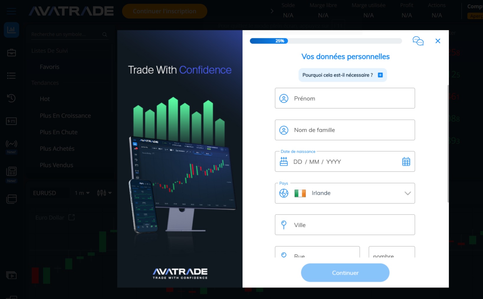 Données personnelles AvaTrade