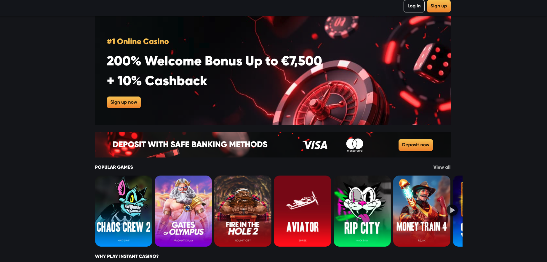 Instant casino - meilleur casino crypto