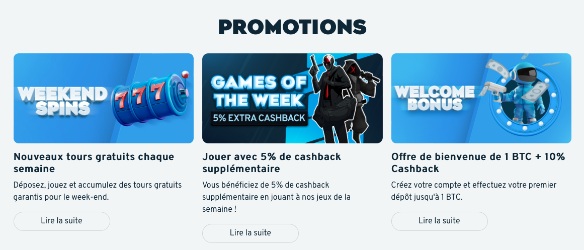 Cryptorino bonus et promotions