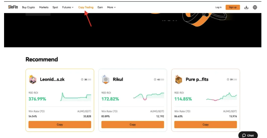 Trading social sur BloFin