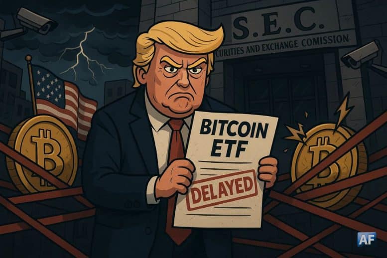 La SEC reporte l’ETF Bitcoin de Trump en pleine montée des tensions réglementaires