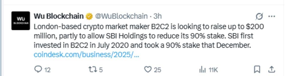 Tweet B2C2