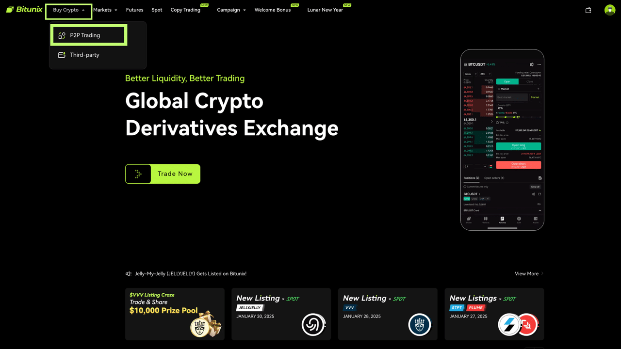 dashboard Bitunix