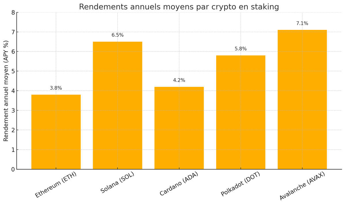 staking revenu par crypto