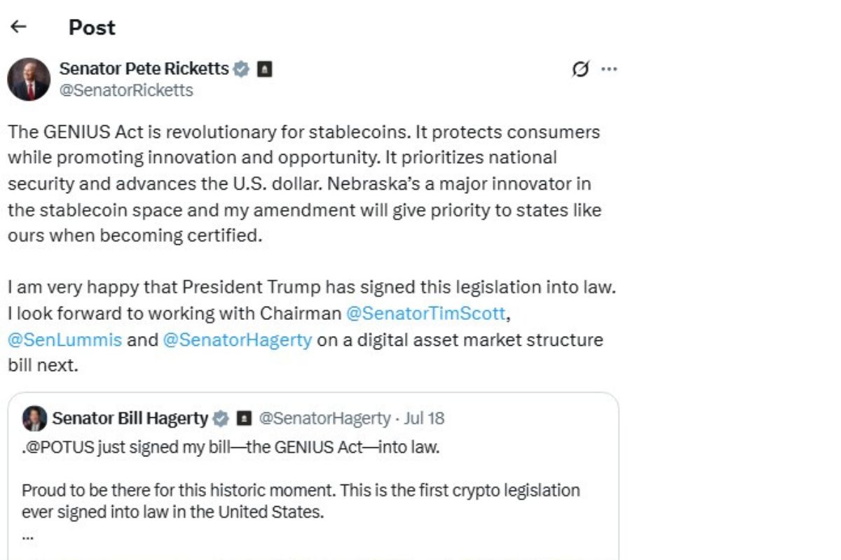 tweet stablecoins genius act
