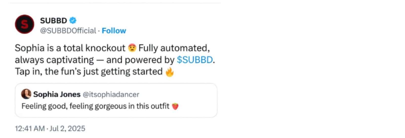 tweet subbd