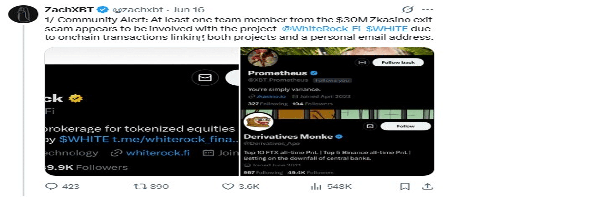tweet Zkasino