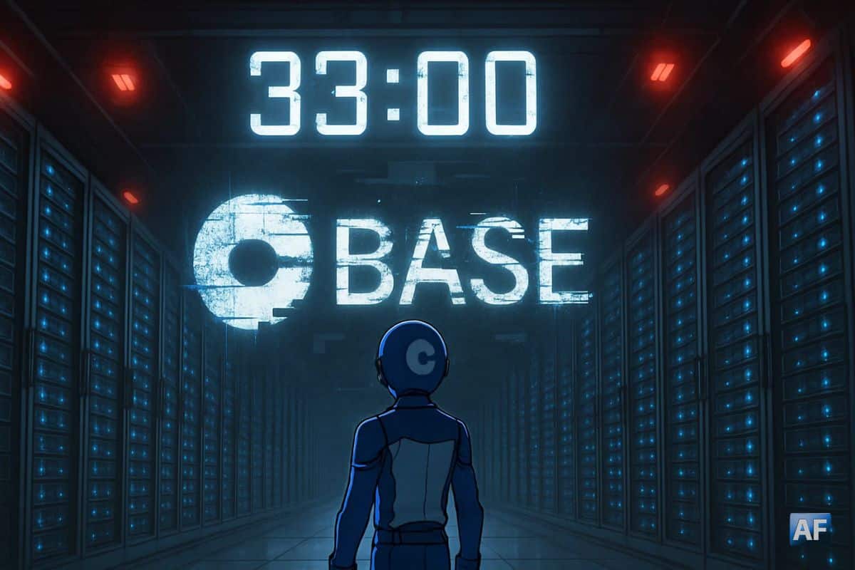 33 minutes d’arrêt sur Base, la crédibilité de Coinbase en jeu