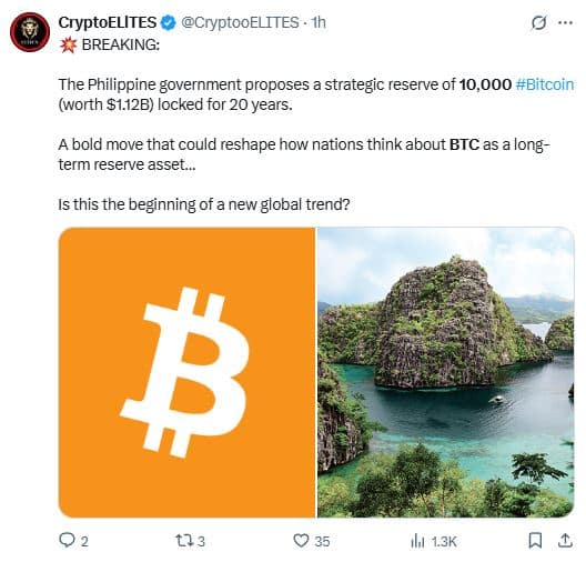 Philippines : 10 000 BTC pour effacer la dette nationale ?