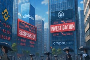 Semaine noire en Asie : Coinbase et d’autres exchanges dans la ligne de mire