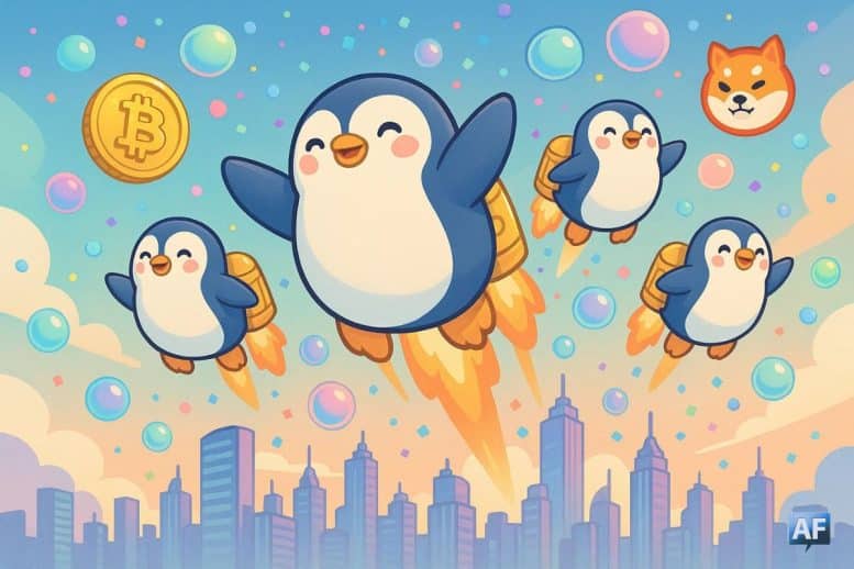 Le retour des memecoins s’accélère avec Pudgy Penguins en pleine ascension
