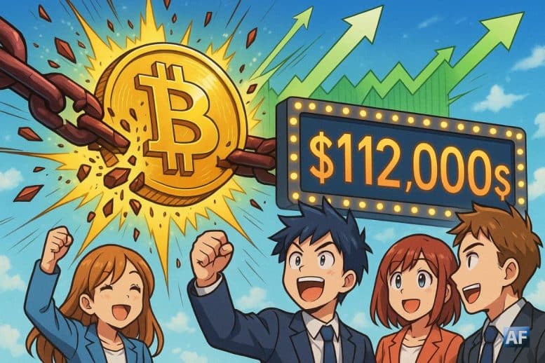 Bitcoin dépasse les 112 000 $,
