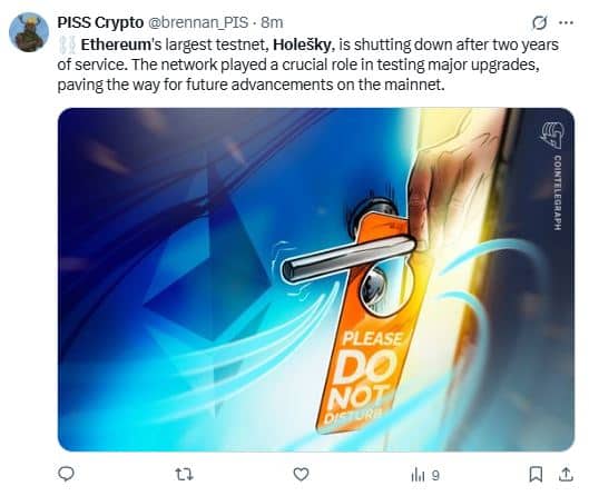 Ethereum ferme Holešky 