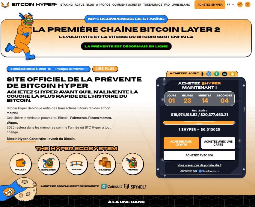 Bitcoin Hyper : quand les whales s’en mêlent