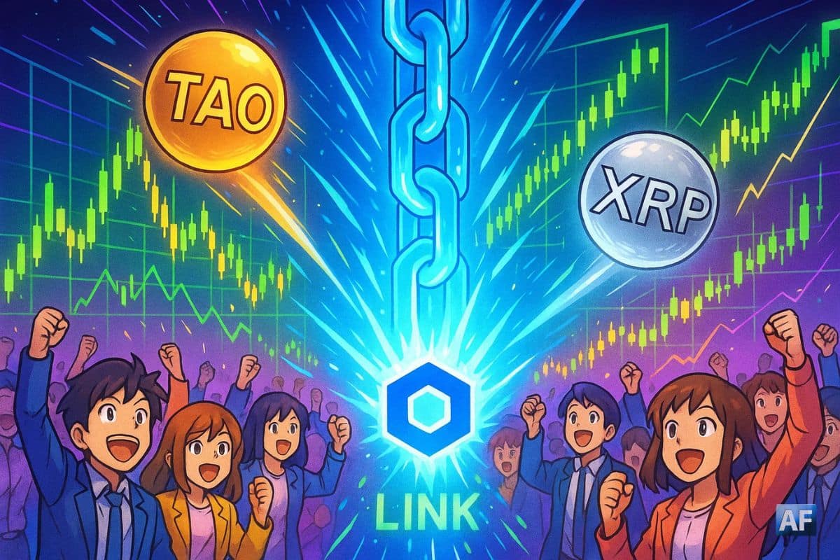Le bull run redémarre ? LINK s’envole, TAO et XRP réveillent le marché