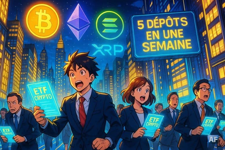 Wall Street se rue sur les ETF crypto : cinq nouveaux dépôts en une semaine