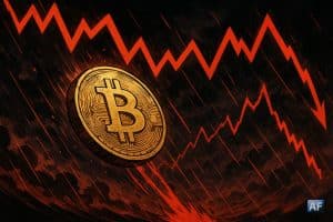 Chute du prix du Bitcoin sur fond de marché crypto volatil.