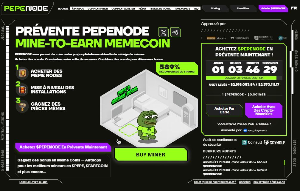 Solana repart, Pepenode suit le mouvement