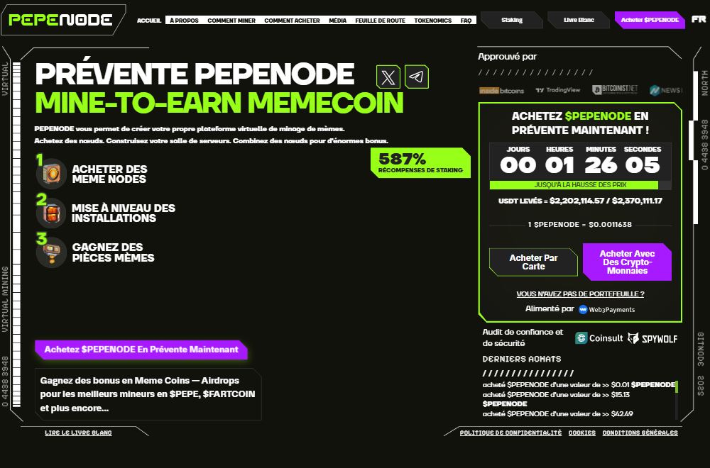 Pepenode profite du retour des memecoins techniques