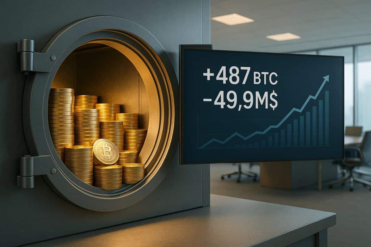 487 bitcoins de plus, soit près de 50 millions $