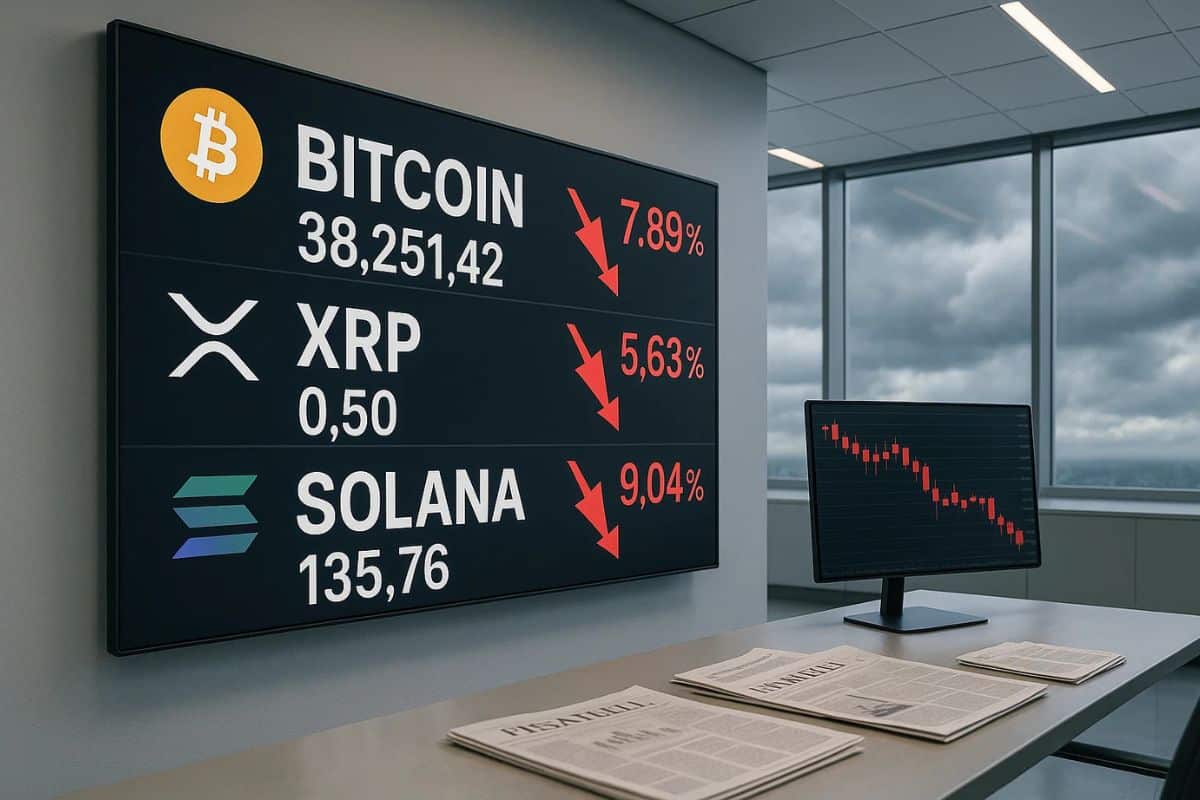 Bitcoin, XRP et Solana dans la tourmente
