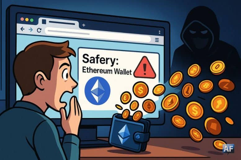 Un investisseur particulier en plein effroi devant un écran et son portefeuille en train d'être siphonné.