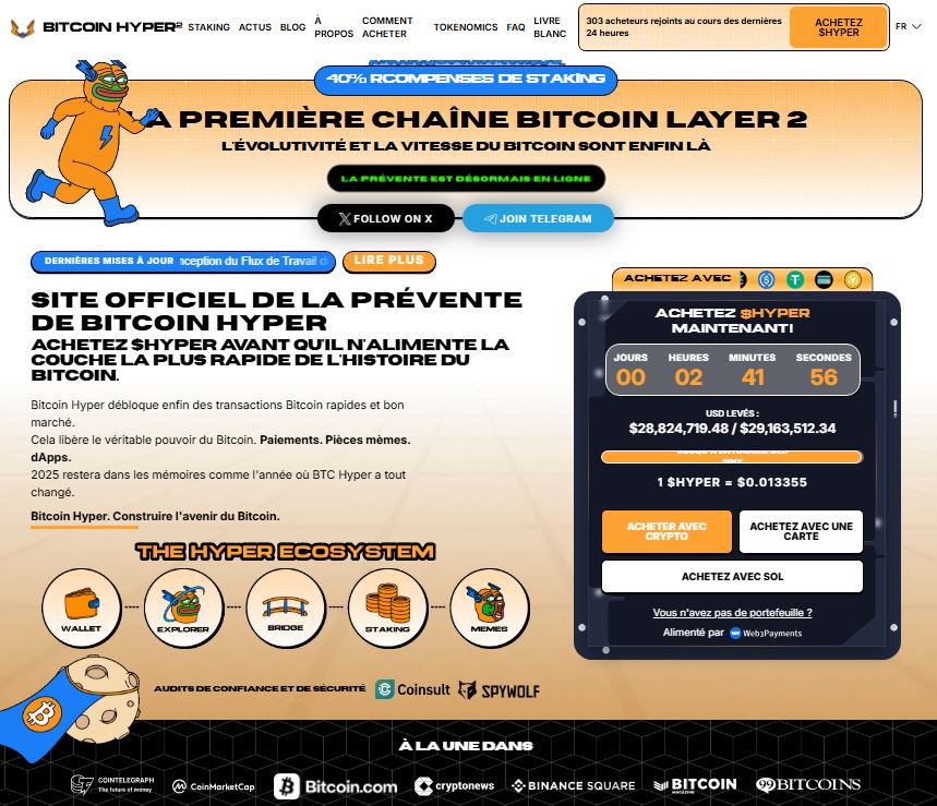 Bitcoin Hyper : la prévente qui trouve sa place dans le chaos