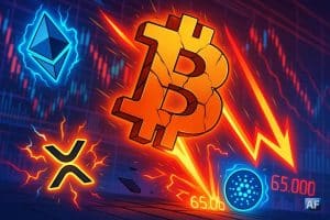 Bitcoin menace : chute possible vers 65 000 $ — risque majeur pour ETH, XRP, ADA