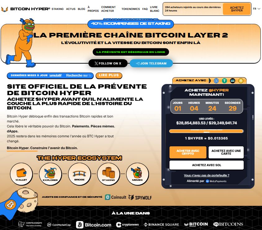 Les investisseurs se tournent déjà vers les presales – et Bitcoin Hyper en profite