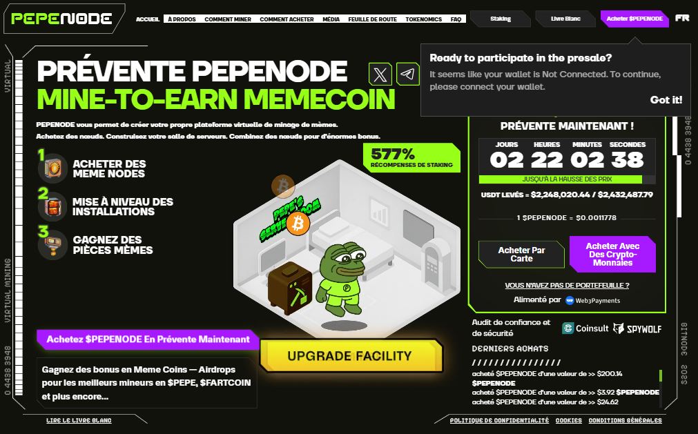 Pepenode : une presale qui trouve sa place dans le chaos