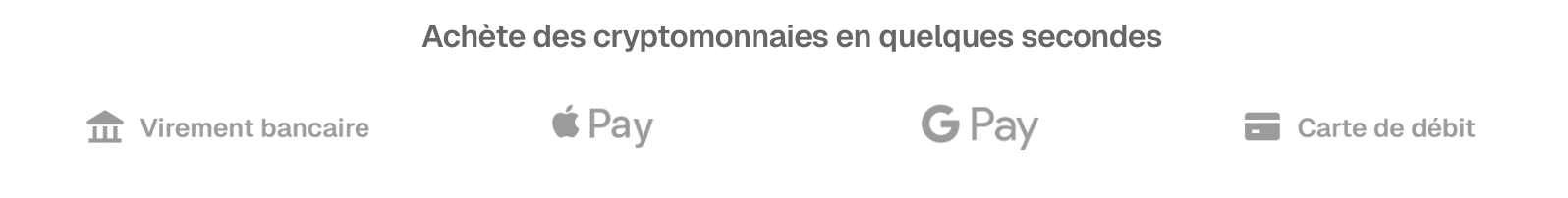 méthodes de paiement Gemini