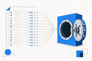 Illustration éditoriale : transactions multiples convergant vers un retrait unique