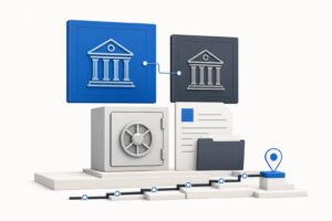 Illustration éditoriale : supervision conjointe d'un stablecoin par deux autorités réglementaires, avec échéancier vers une date clé